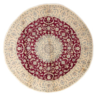 Perser Rug - Nain round  - 295 x 295 cm - dark red
