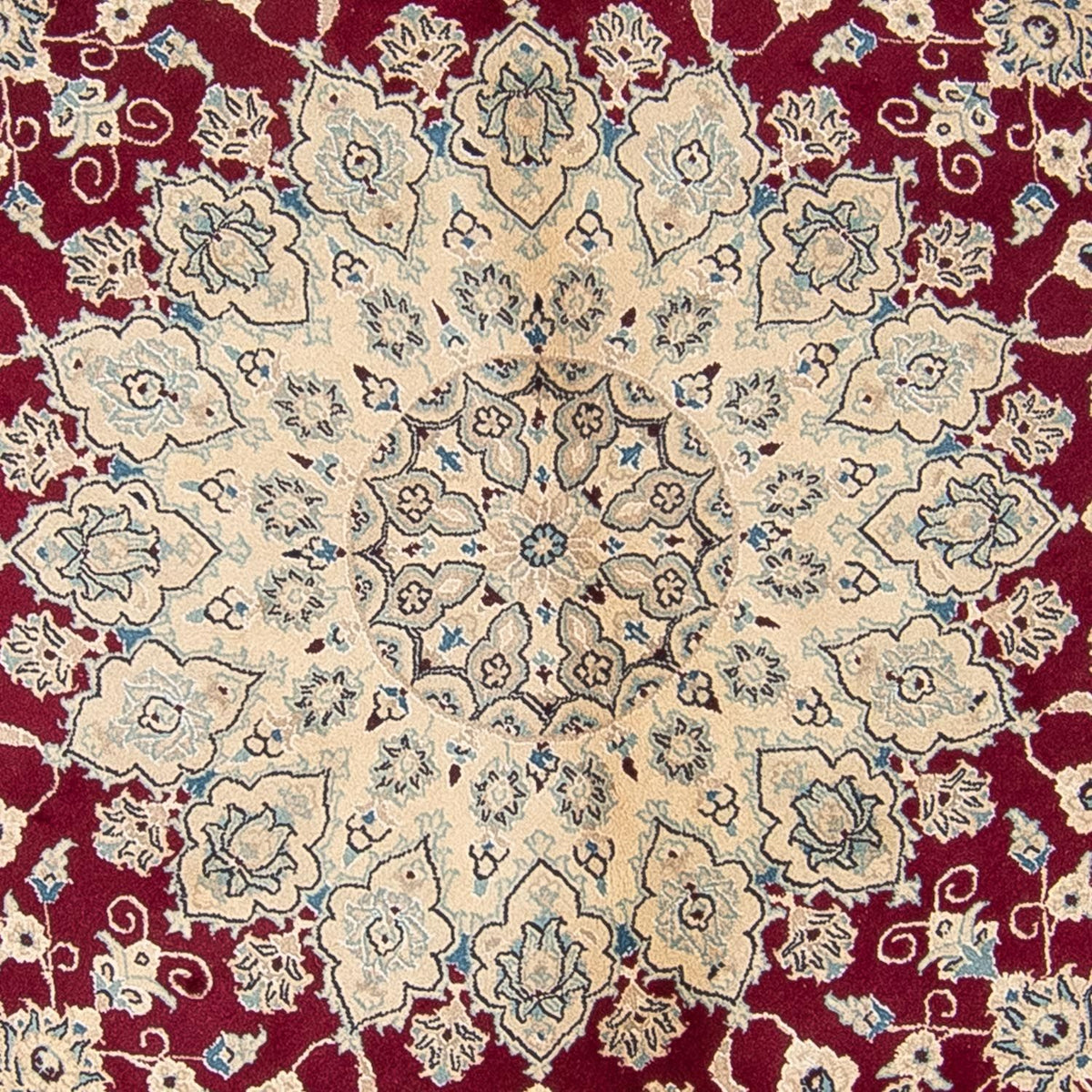 Perser Rug - Nain round  - 295 x 295 cm - dark red