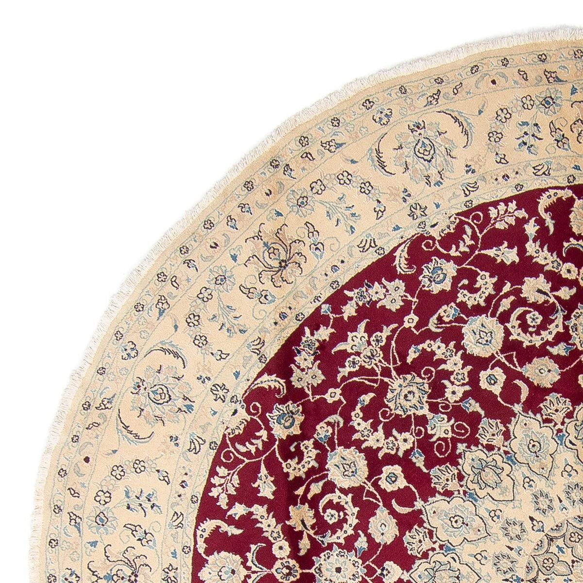 Perser Rug - Nain round  - 295 x 295 cm - dark red