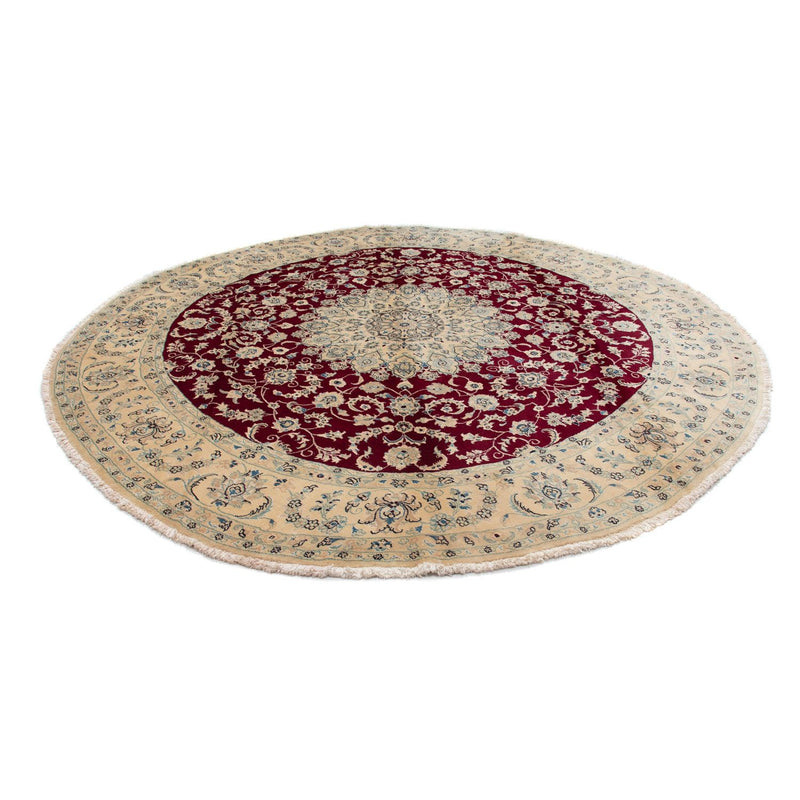 Perser Rug - Nain round  - 295 x 295 cm - dark red