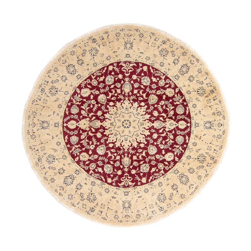 Perser Rug - Nain round  - 242 x 242 cm - dark red