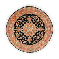 Perser Rug - Tabriz - Royal round  - 100 x 100 cm - dark blue