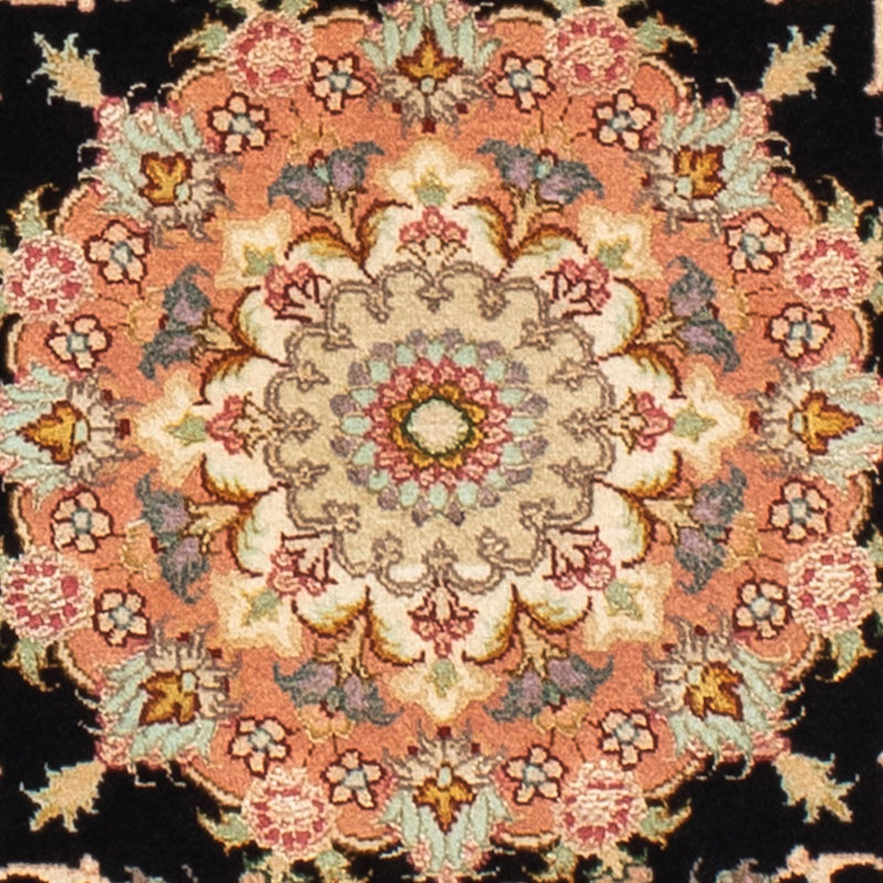 Perser Rug - Tabriz - Royal round  - 100 x 100 cm - dark blue