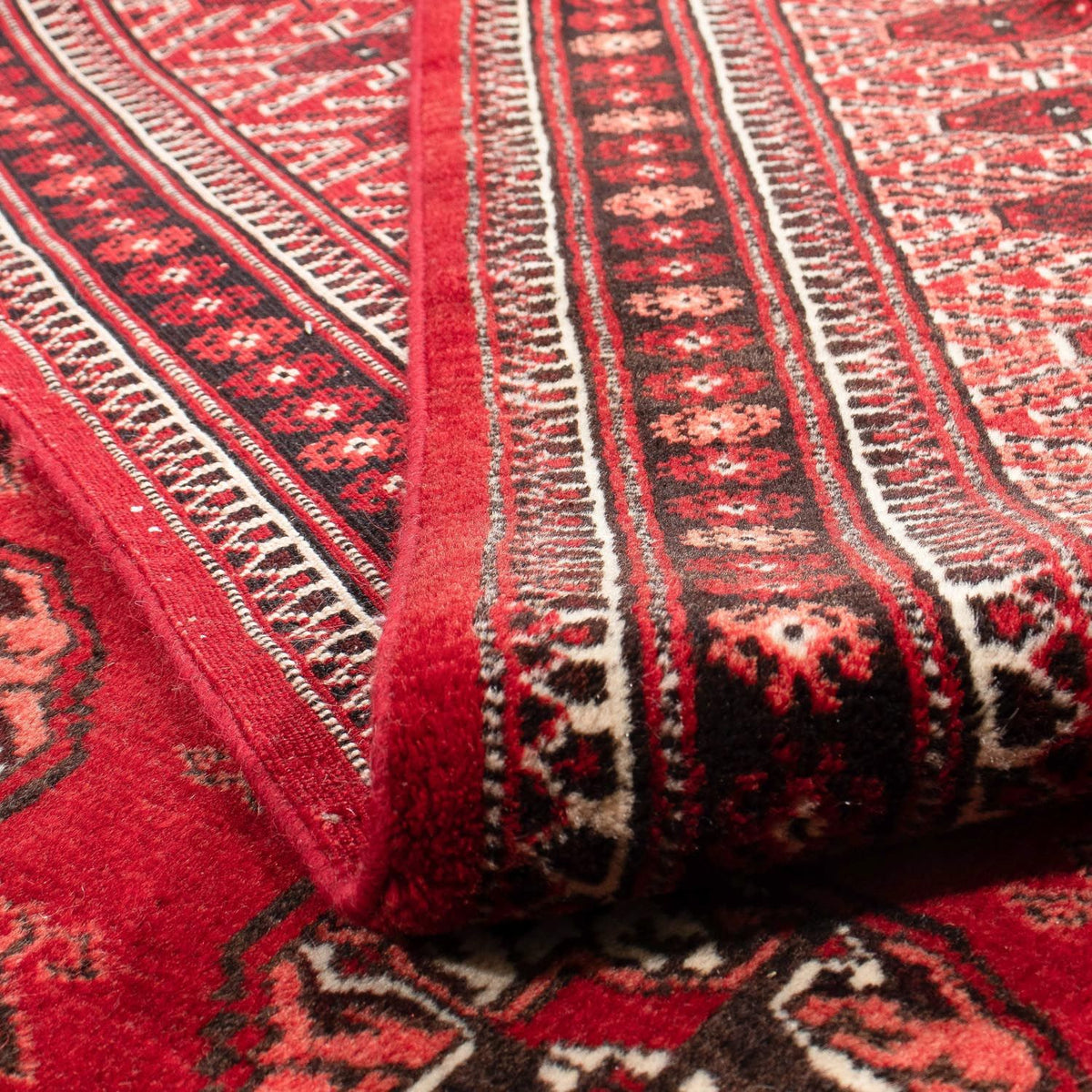 Turkaman Rug - 368 x 248 cm - dark red