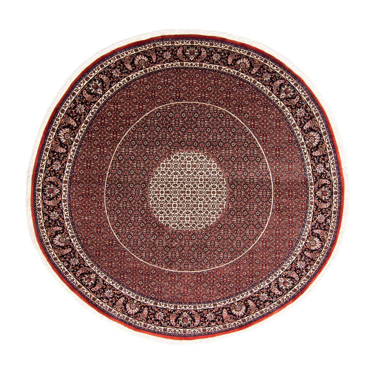 Perser Rug - Bidjar round  - 247 x 247 cm - dark red