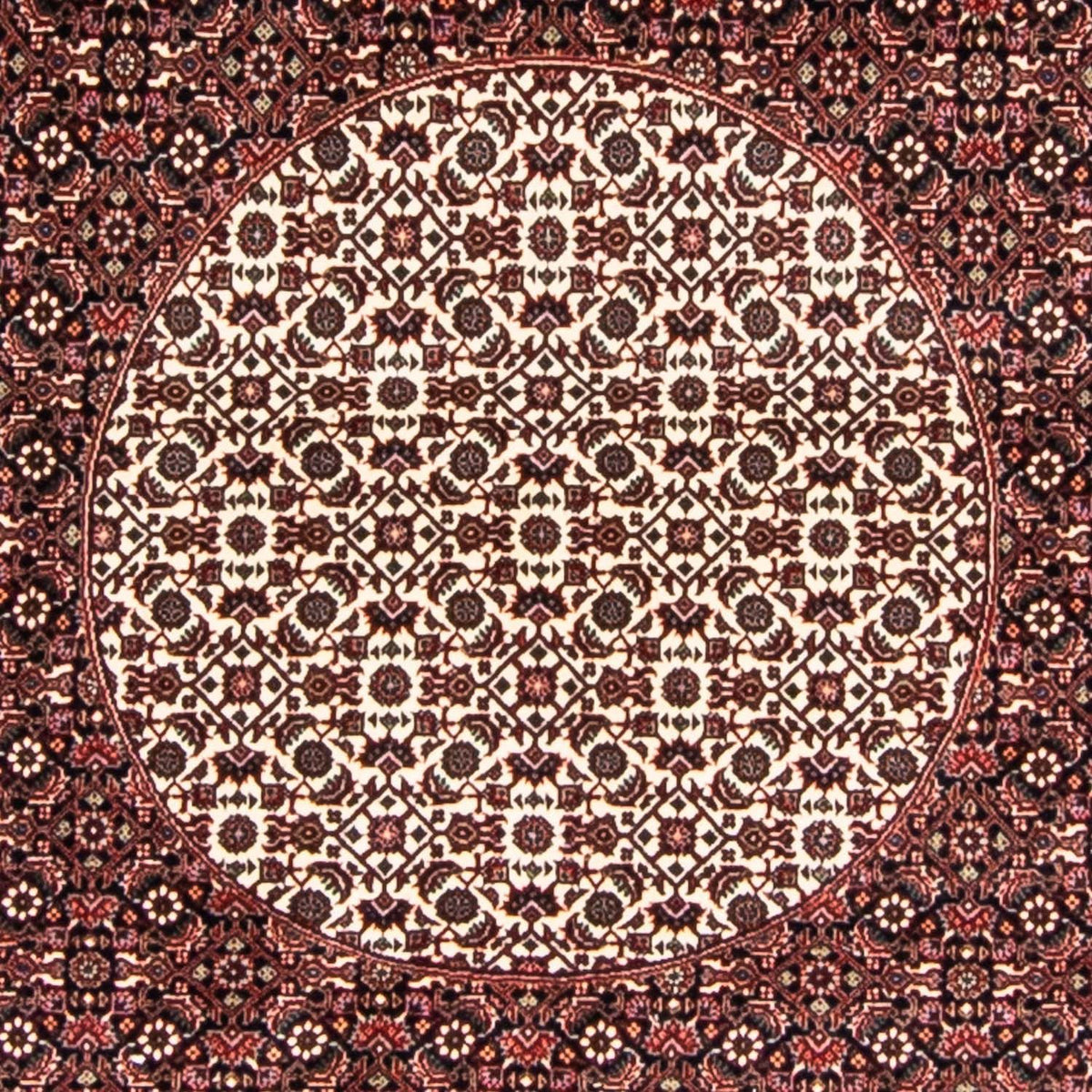 Perser Rug - Bidjar round  - 247 x 247 cm - dark red