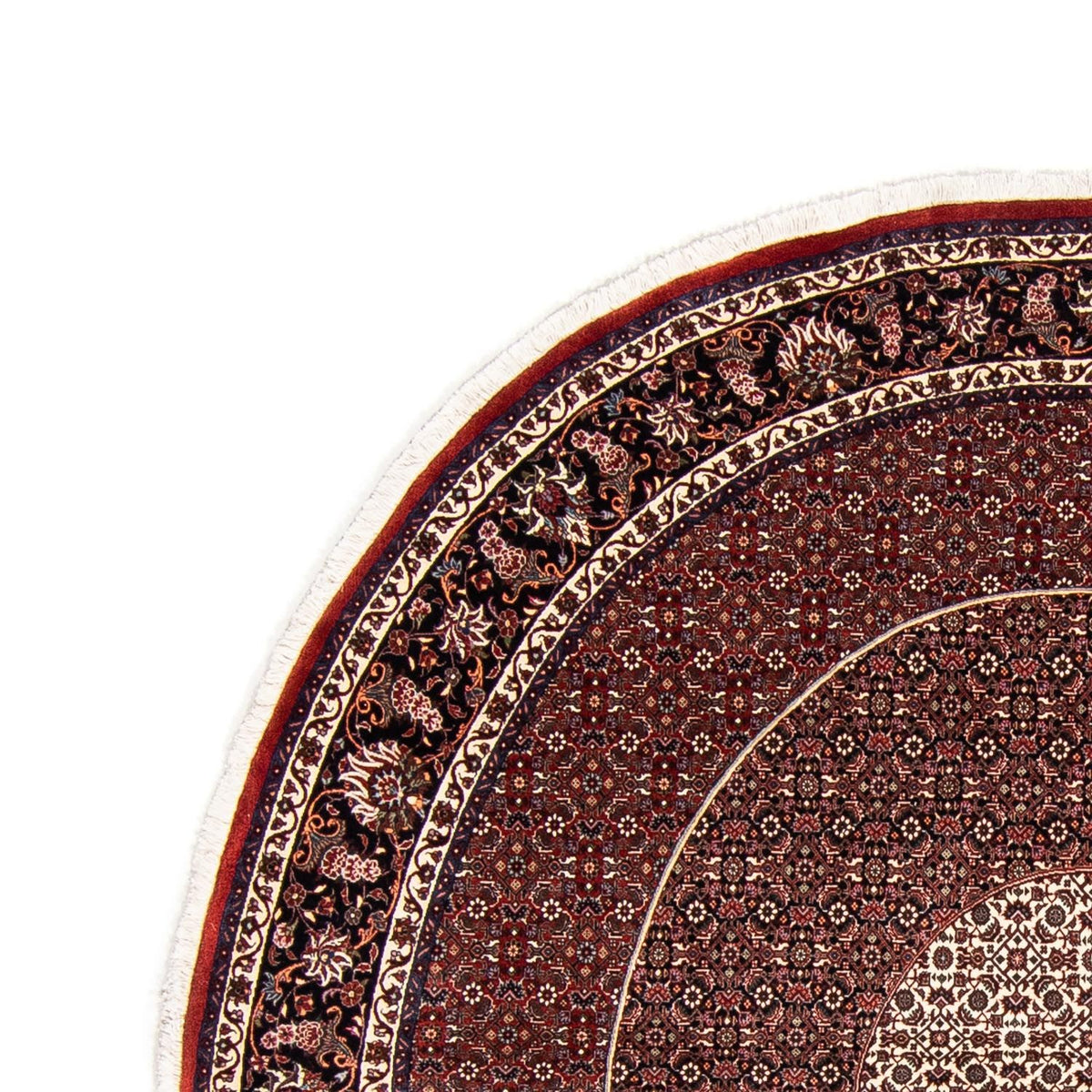 Perser Rug - Bidjar round  - 247 x 247 cm - dark red