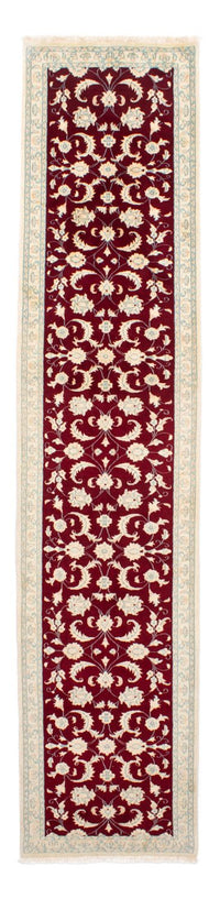 Runner Perser Rug - Nain - 382 x 83 cm - dark red