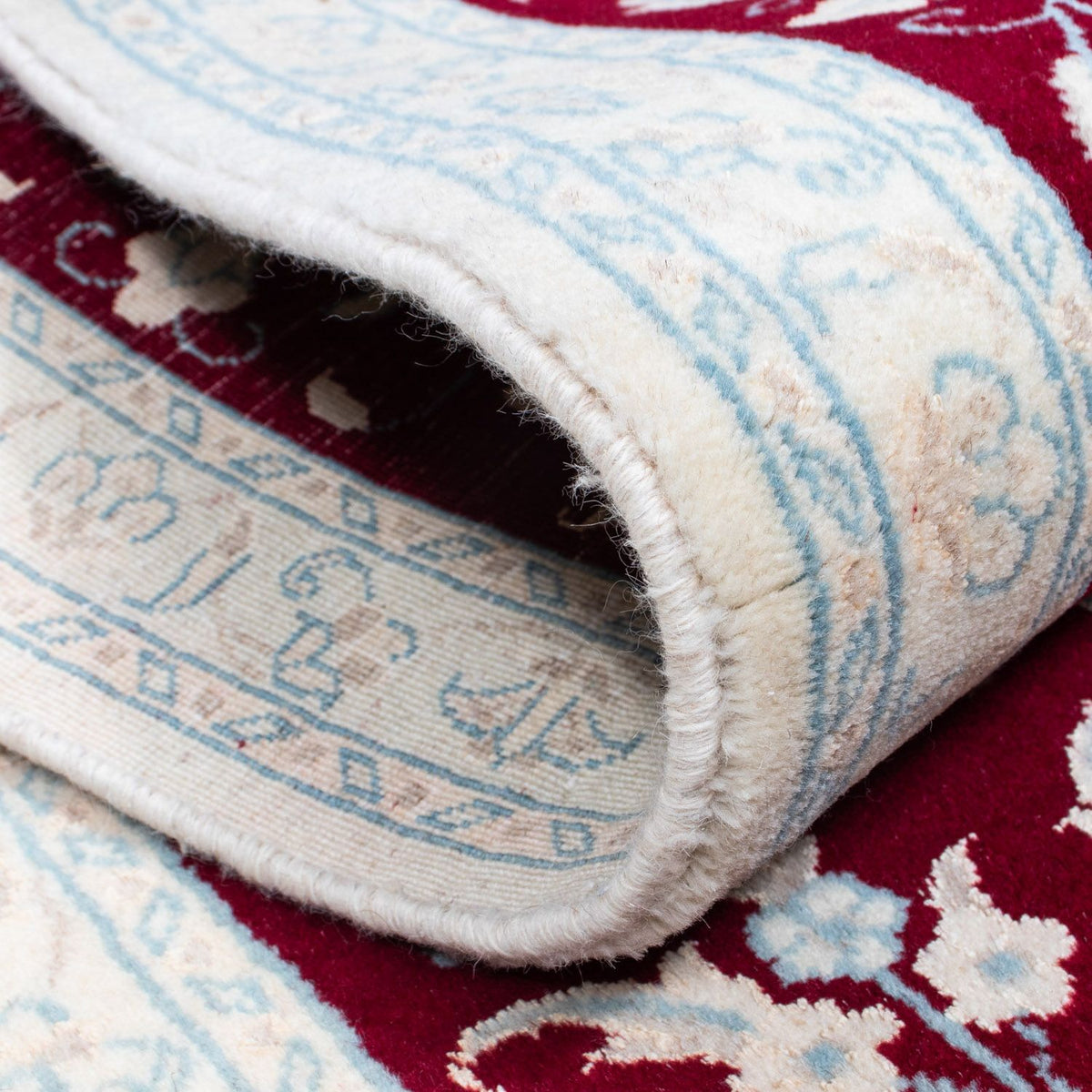 Runner Perser Rug - Nain - 382 x 83 cm - dark red