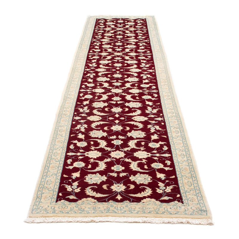 Runner Perser Rug - Nain - 382 x 83 cm - dark red