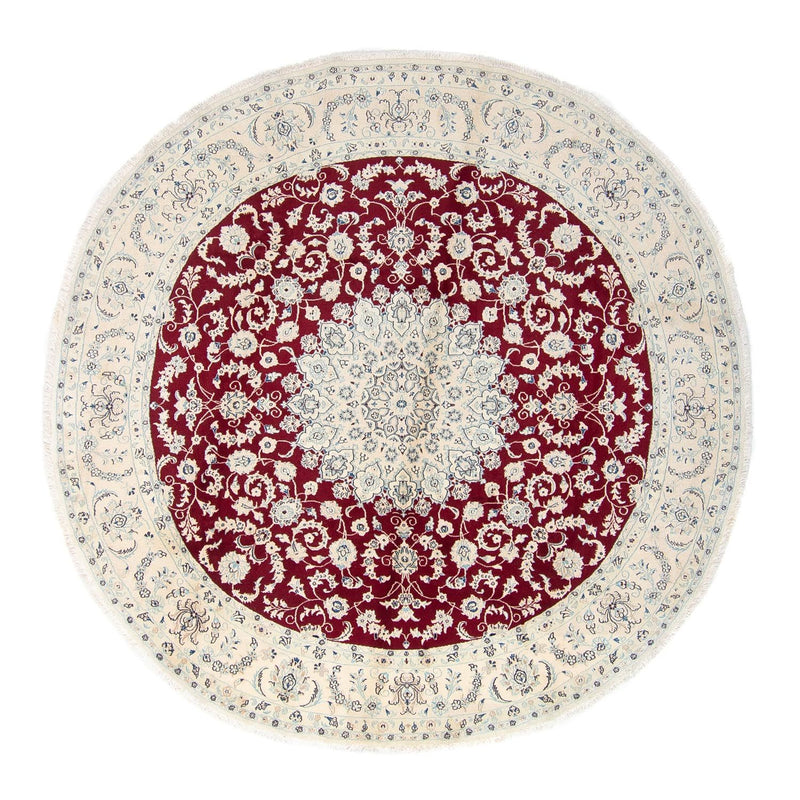 Perser Rug - Nain round  - 300 x 300 cm - dark red