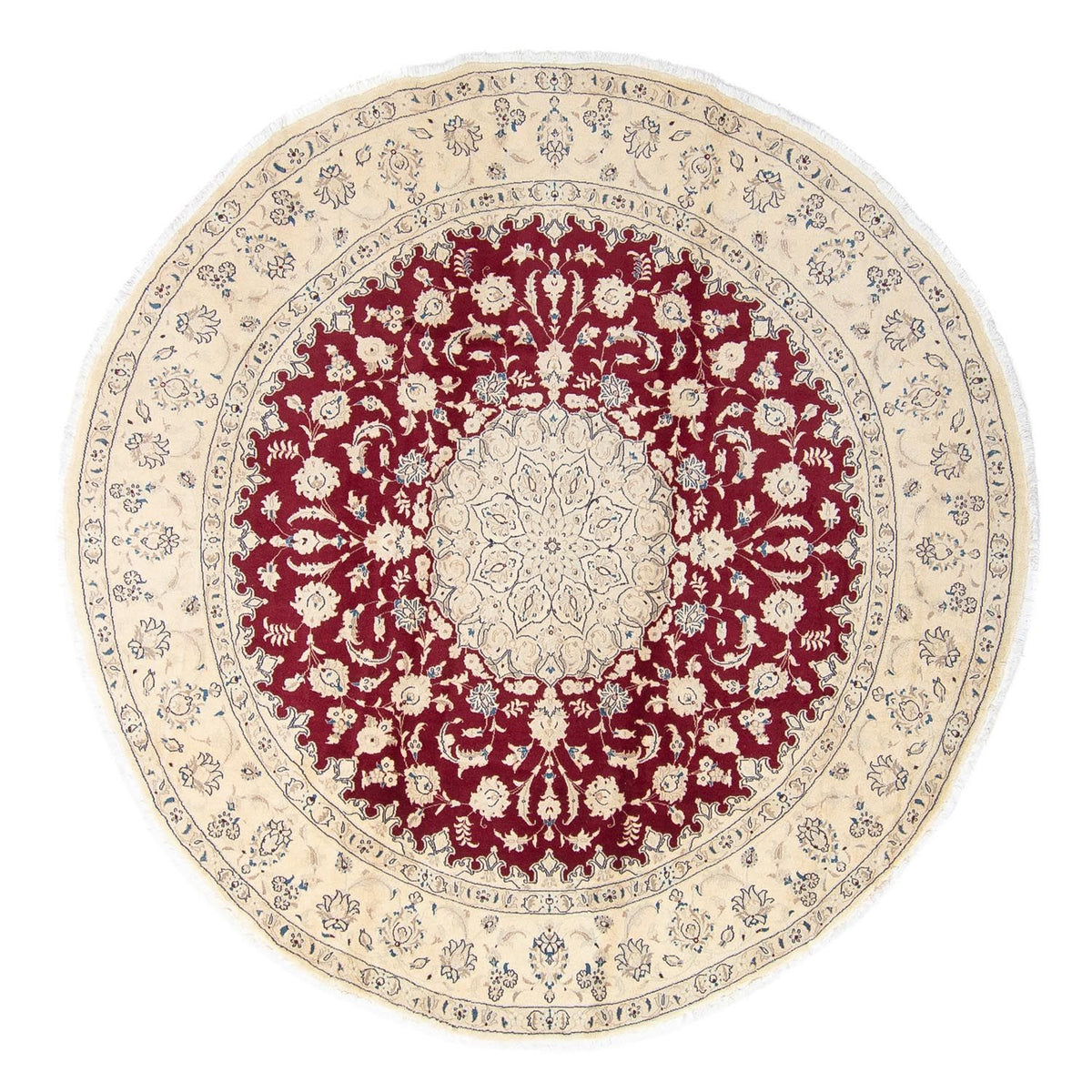 Perser Rug - Nain round  - 280 x 280 cm - dark red