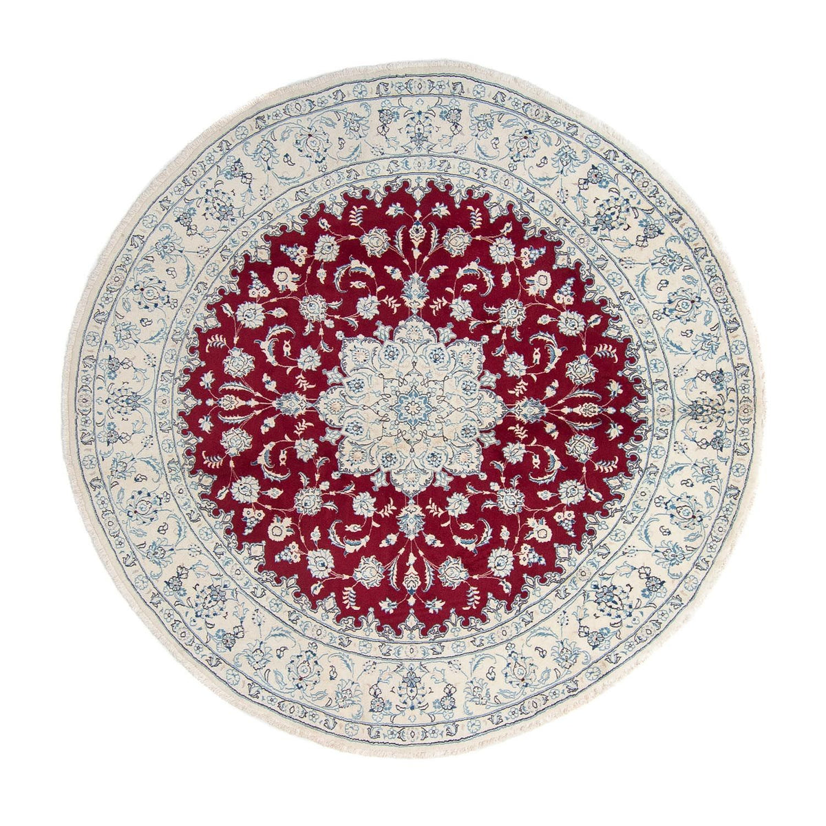 Perser Rug - Nain round  - 290 x 290 cm - dark red
