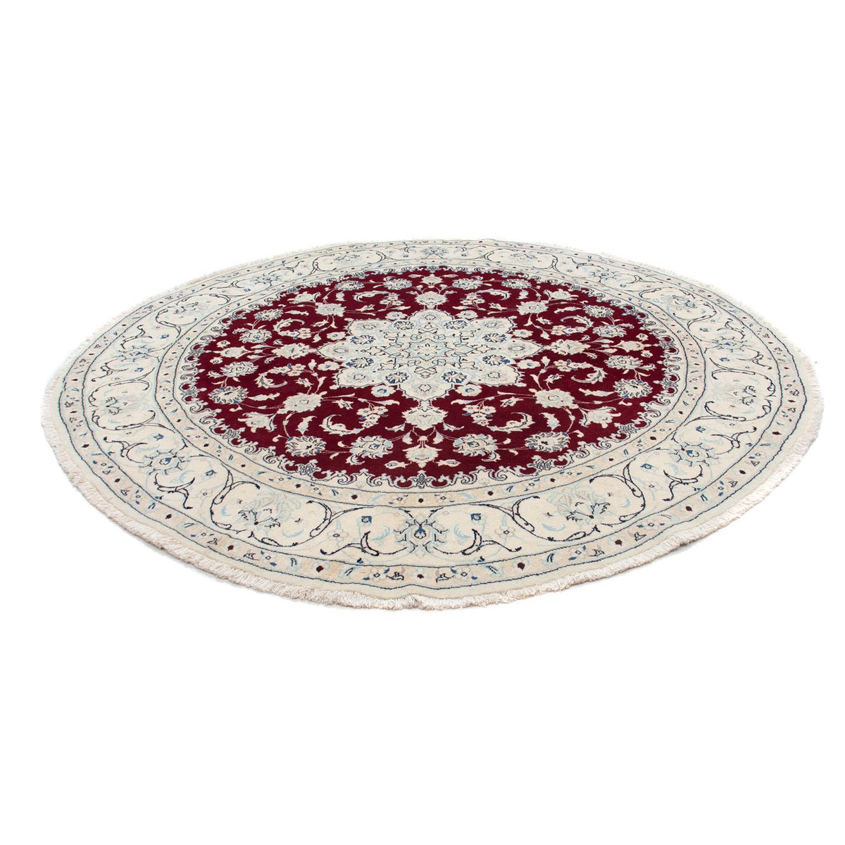 Perser Rug - Nain round  - 250 x 250 cm - dark red