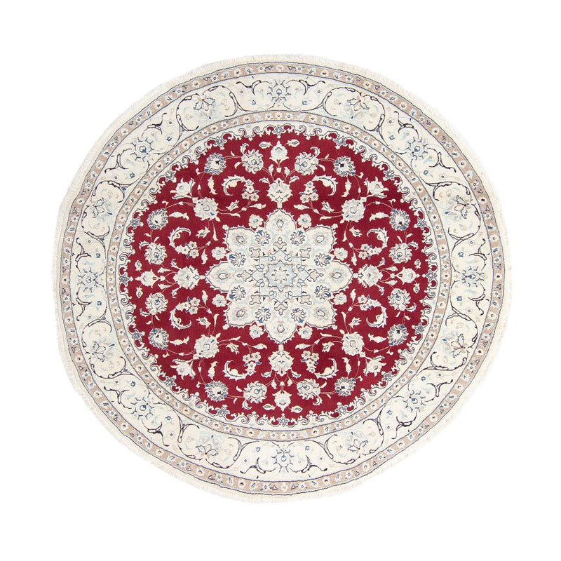 Perser Rug - Nain round  - 245 x 245 cm - dark red