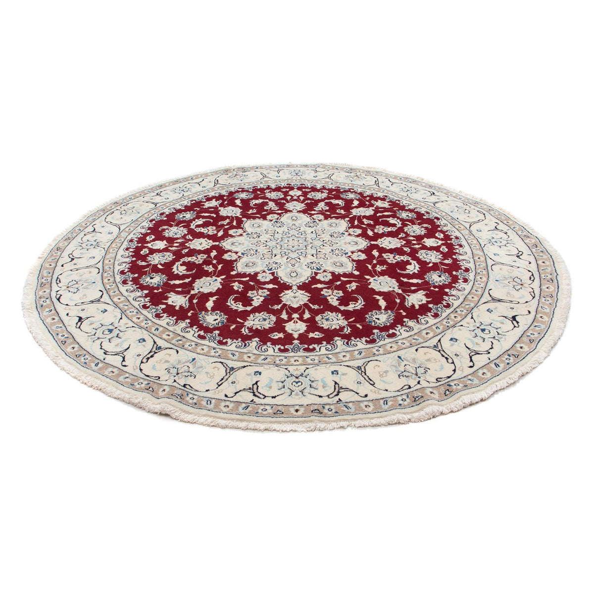 Perser Rug - Nain round  - 245 x 245 cm - dark red