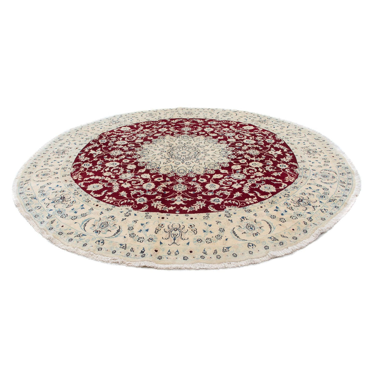 Perser Rug - Nain round  - 293 x 293 cm - dark red
