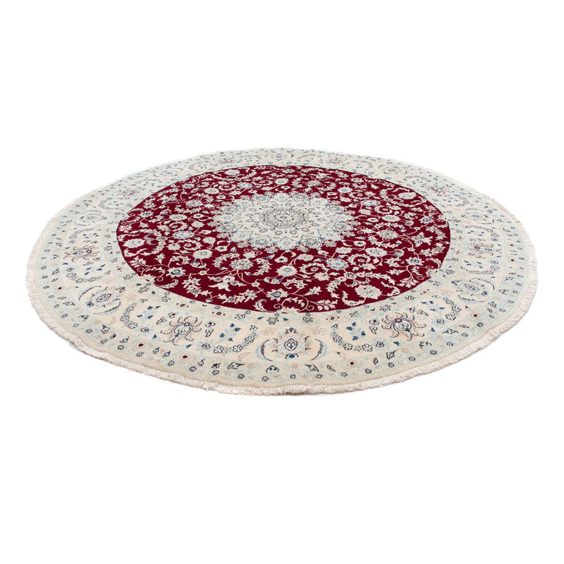 Perser Rug - Nain round  - 295 x 295 cm - dark red