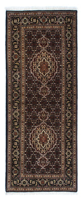 Runner Perser Rug - Tabriz - 201 x 77 cm - dark blue