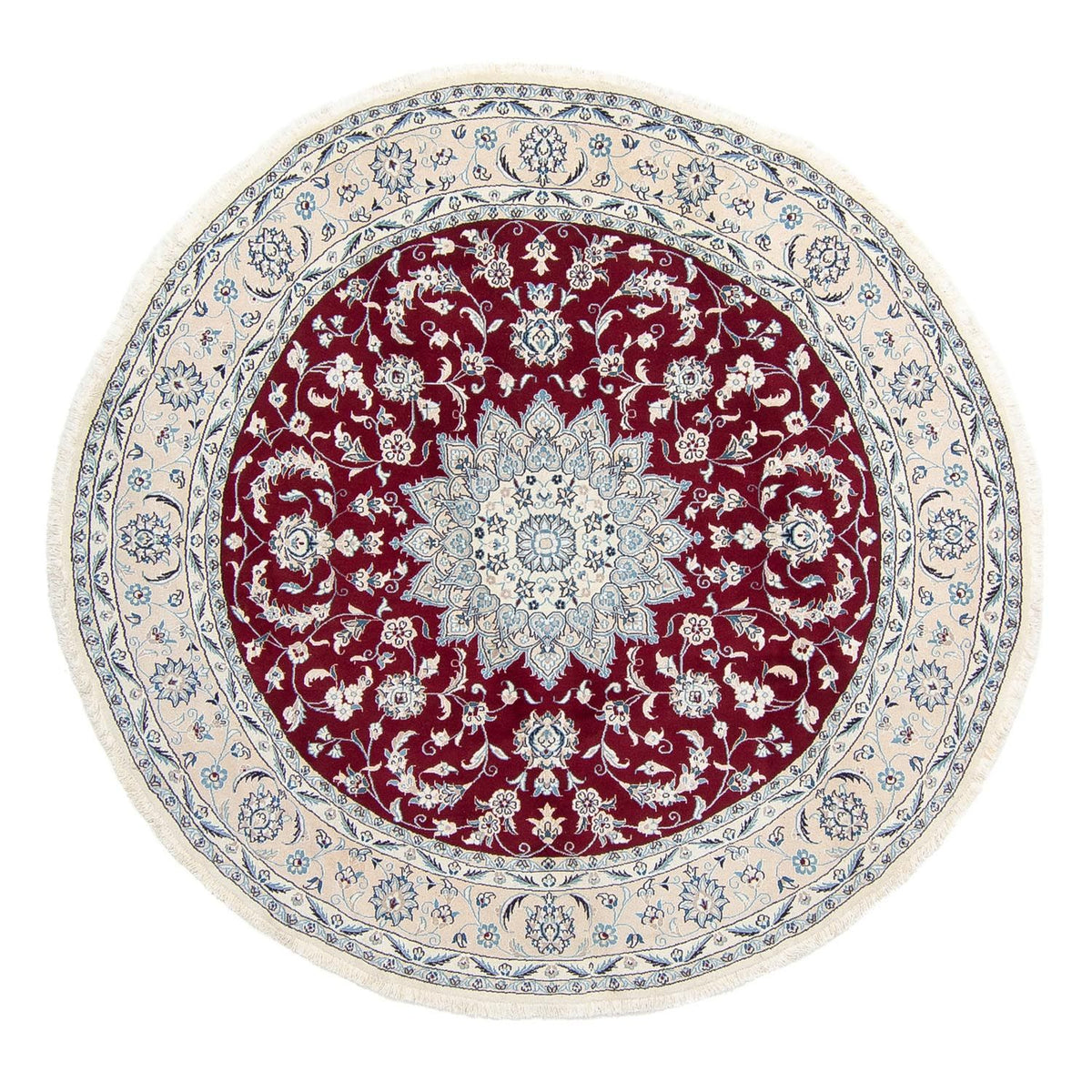 Perser Rug - Nain round  - 250 x 250 cm - dark red