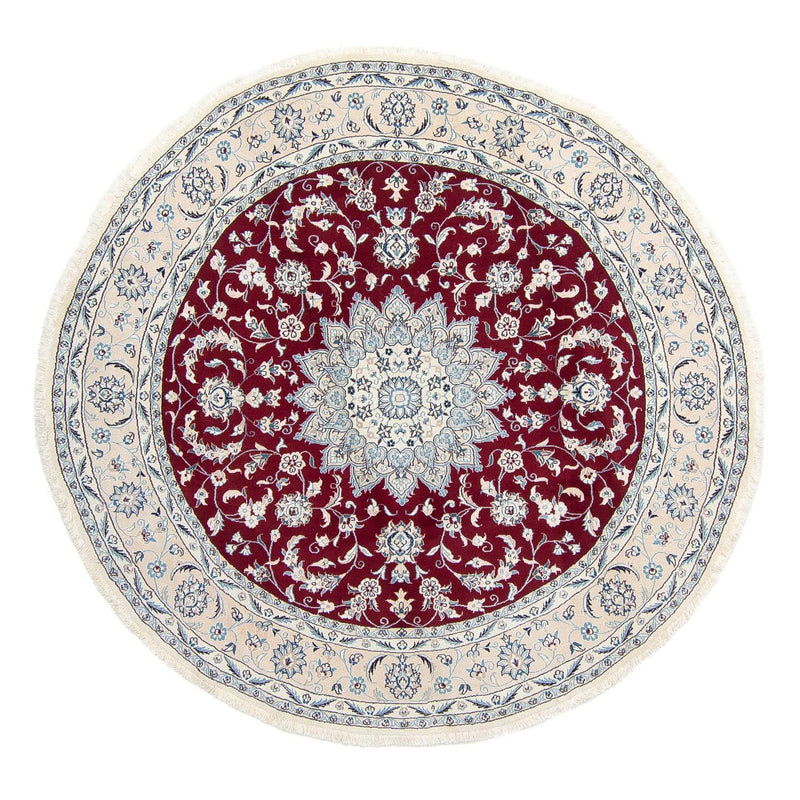 Perser Rug - Nain round  - 250 x 250 cm - dark red