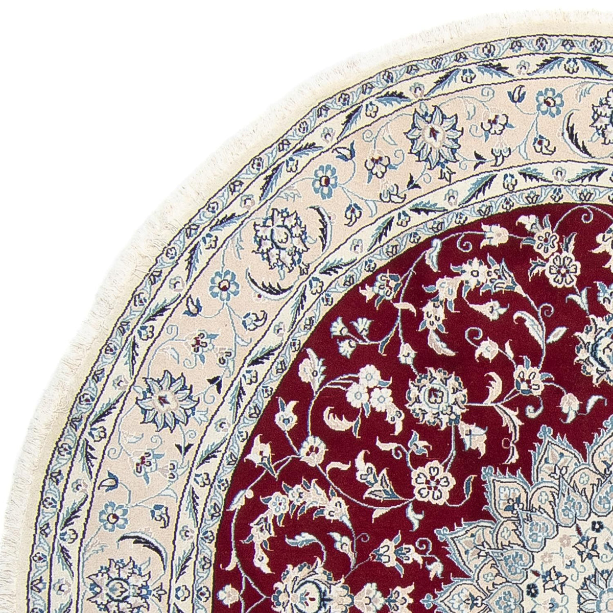 Perser Rug - Nain round  - 250 x 250 cm - dark red