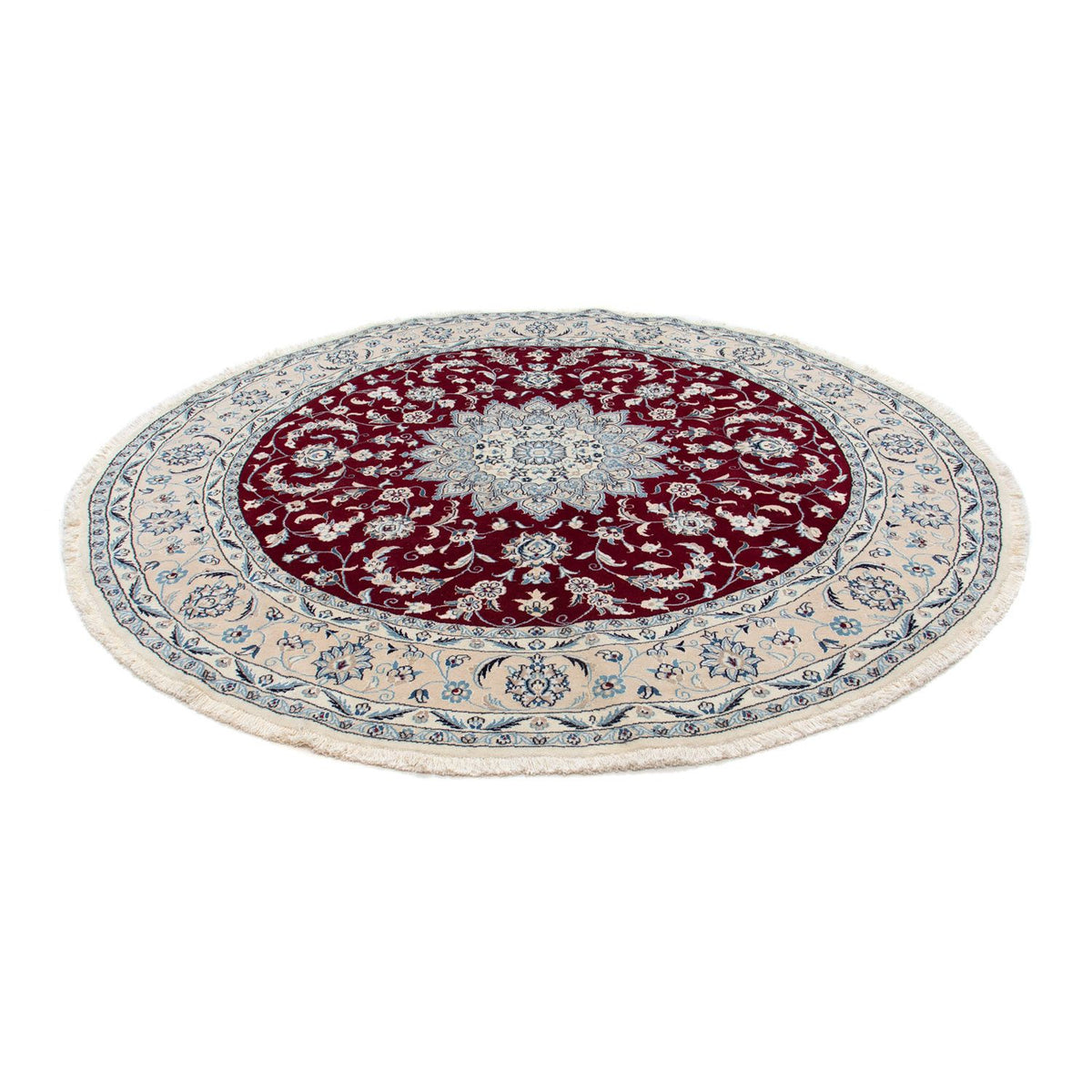Perser Rug - Nain round  - 250 x 250 cm - dark red