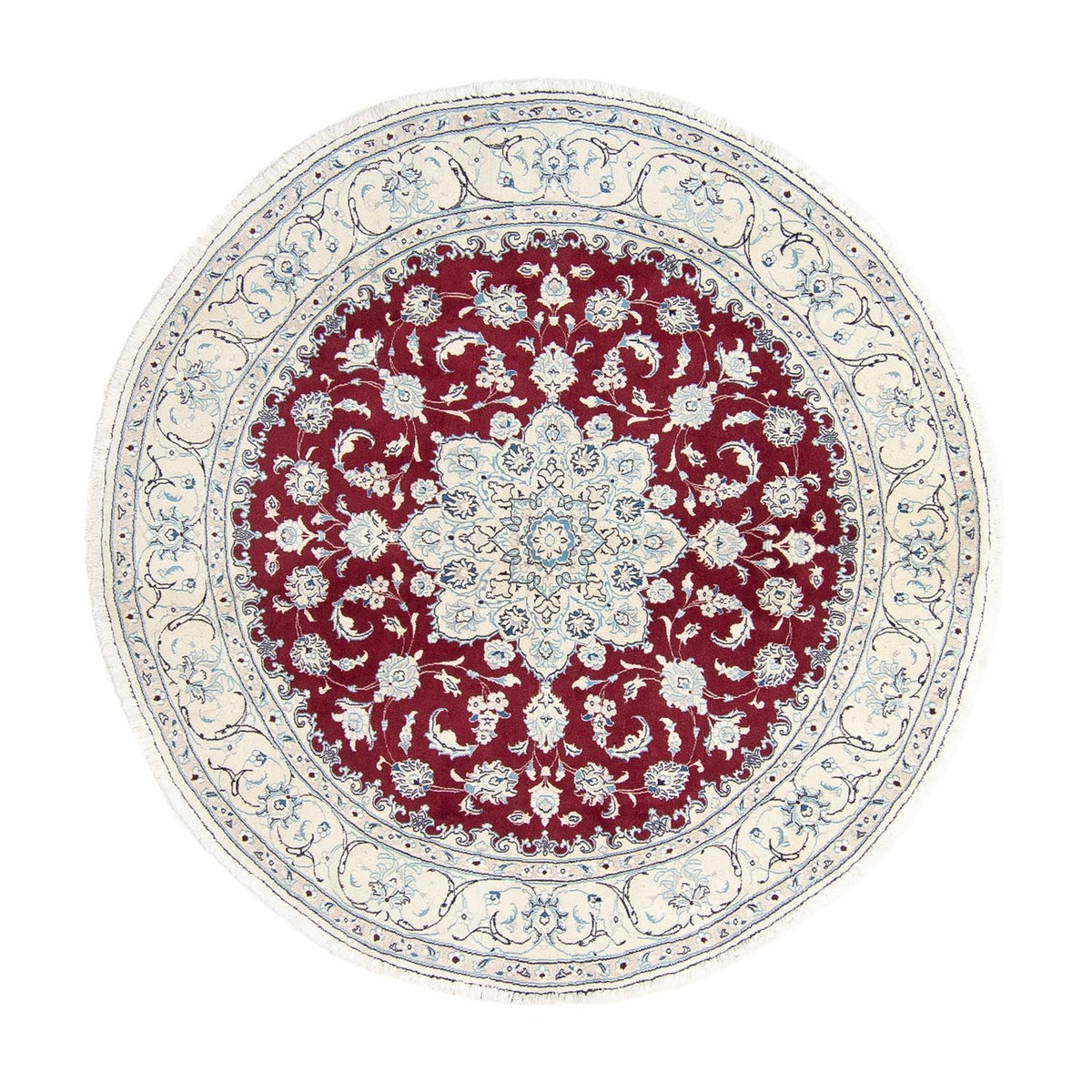 Perser Rug - Nain round  - 245 x 245 cm - dark red