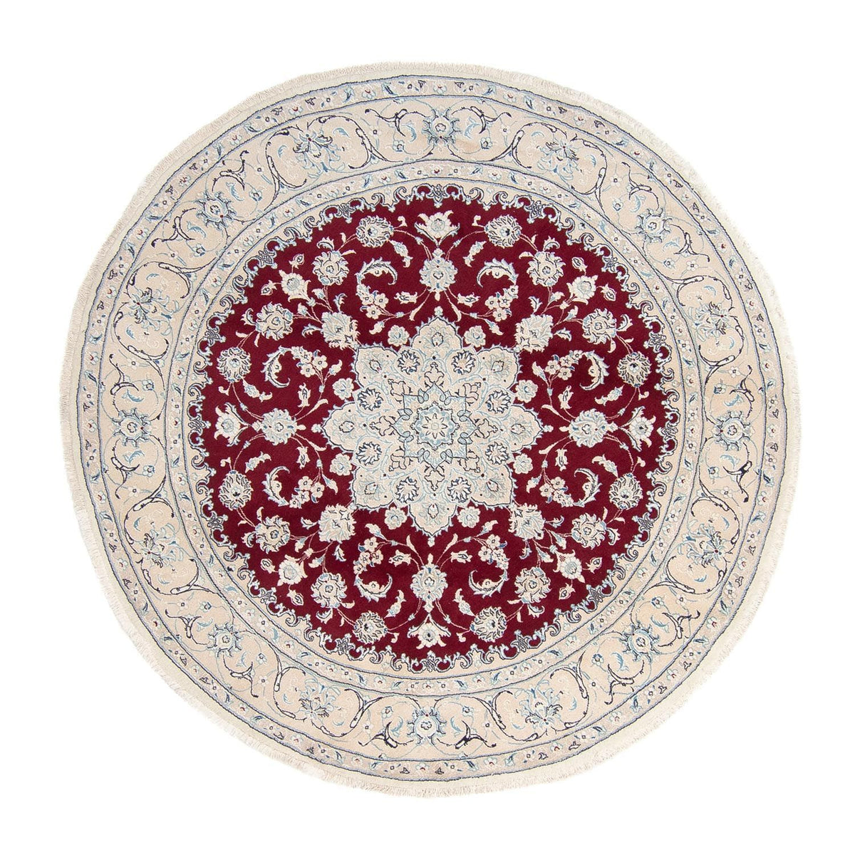 Perser Rug - Nain round  - 250 x 250 cm - dark red