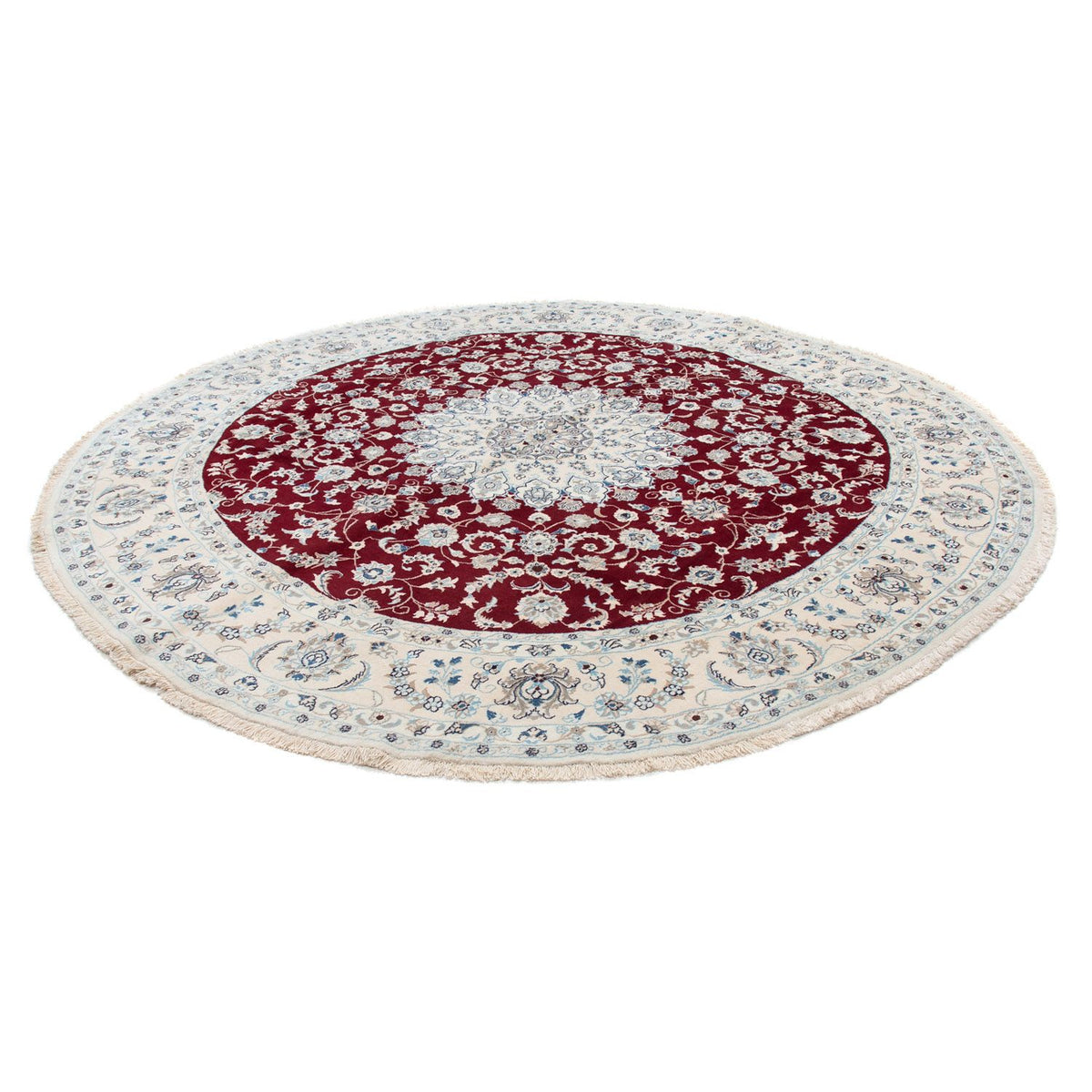 Perser Rug - Nain round  - 300 x 300 cm - dark red