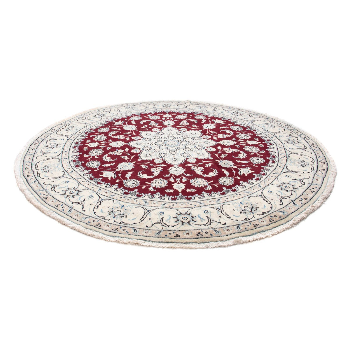 Perser Rug - Nain - Royal round  - 240 x 240 cm - dark red