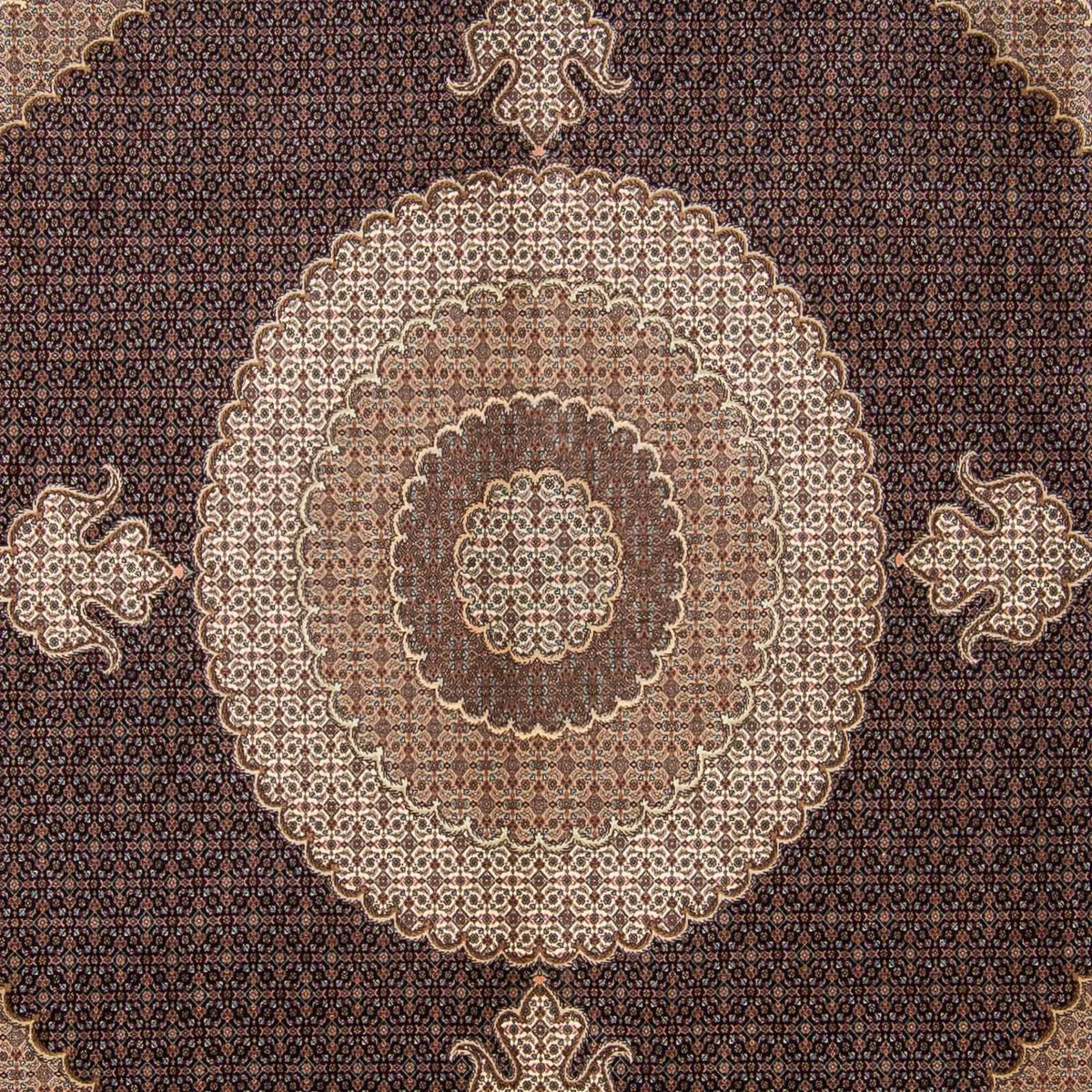 Perser Rug - Tabriz square  - 310 x 302 cm - dark brown