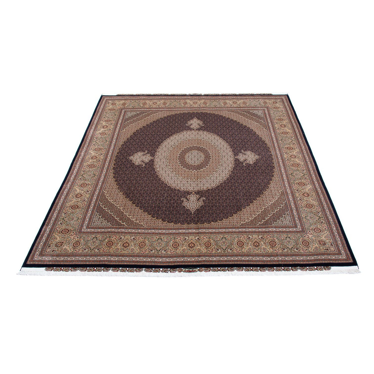 Perser Rug - Tabriz square  - 310 x 302 cm - dark brown