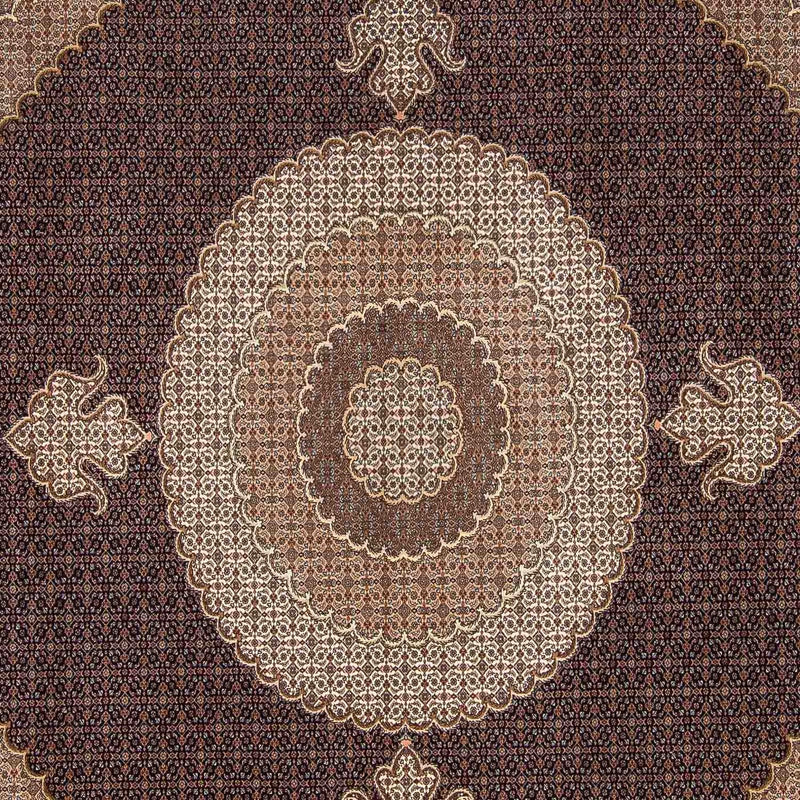Perser Rug - Tabriz square  - 310 x 302 cm - dark brown