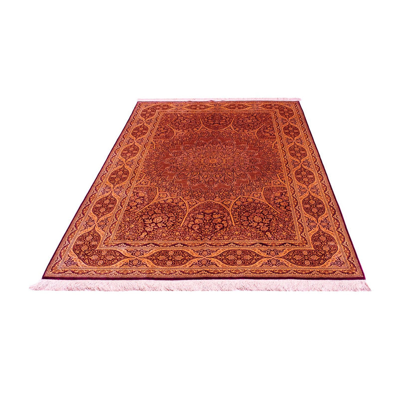 Silk Rug - Ghom Silk - Premium - 216 x 132 cm - dark blue