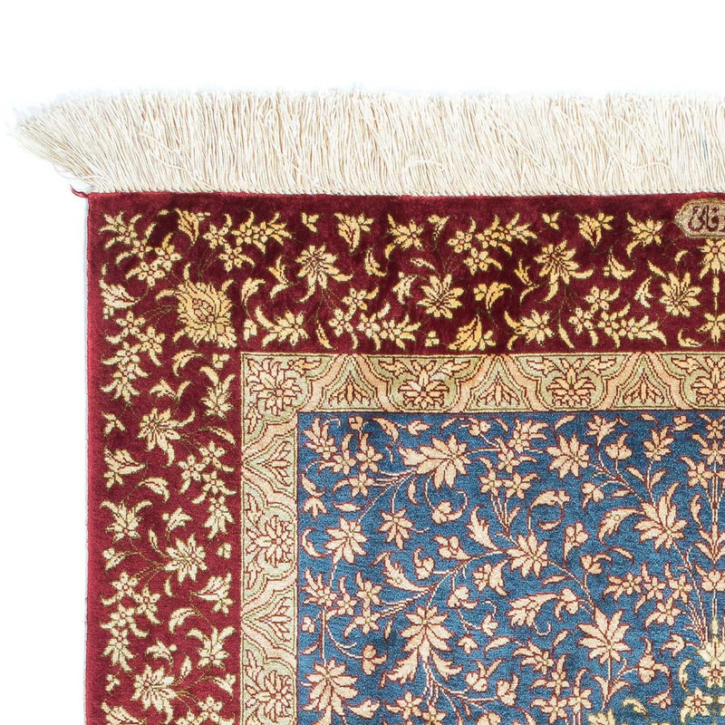 Perser Rug - Ghom - 123 x 78 cm - light blue