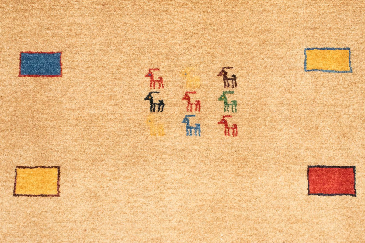 Gabbeh Rug - Loribaft Perser - 150 x 104 cm - gold