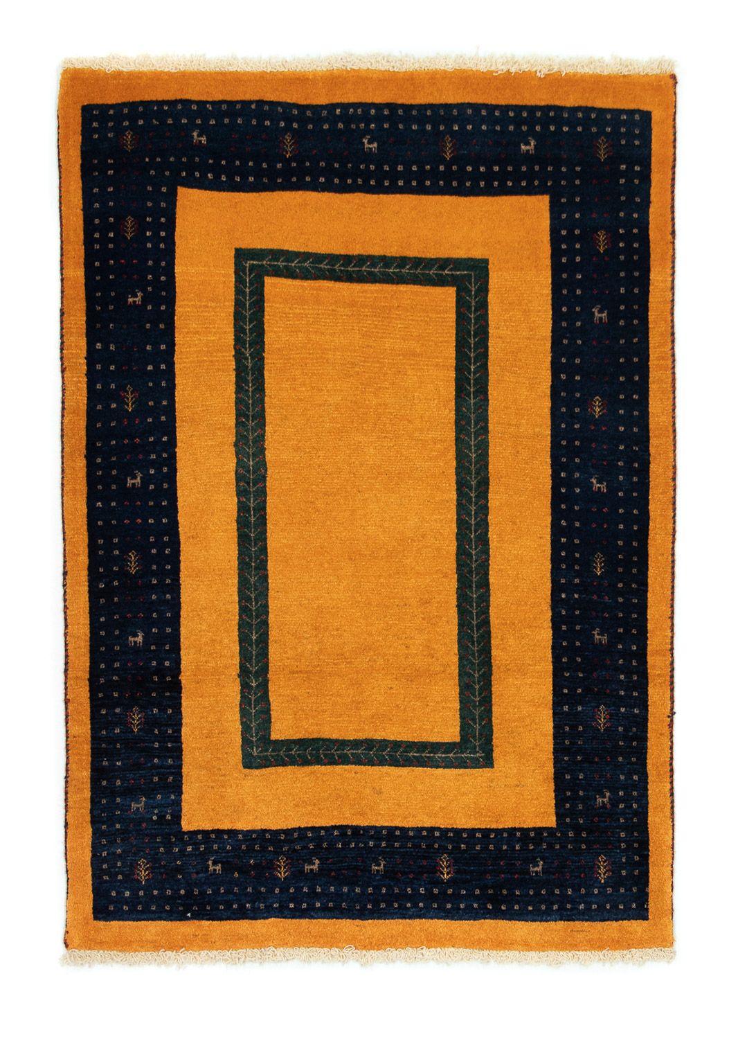 Gabbeh Rug - Loribaft Perser - 148 x 100 cm - gold