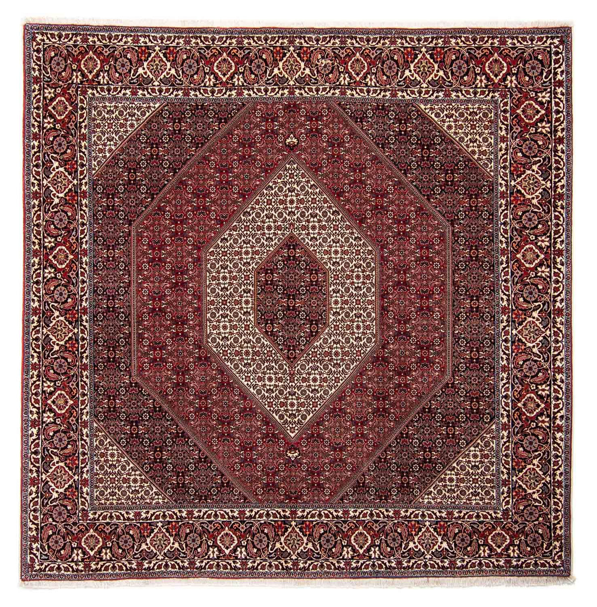 Perser Rug - Bidjar square  - 250 x 250 cm - dark red