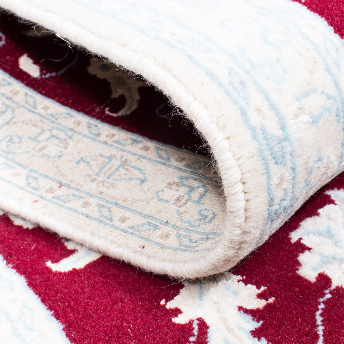 Runner Perser Rug - Nain - 398 x 84 cm - dark red