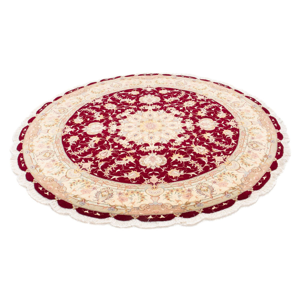 Perser Rug - Tabriz - Royal round  - 150 x 150 cm - dark red