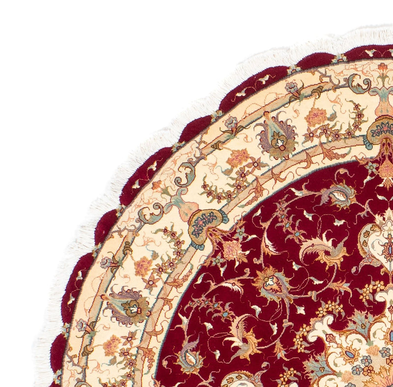 Perser Rug - Tabriz - Royal round  - 150 x 150 cm - dark red