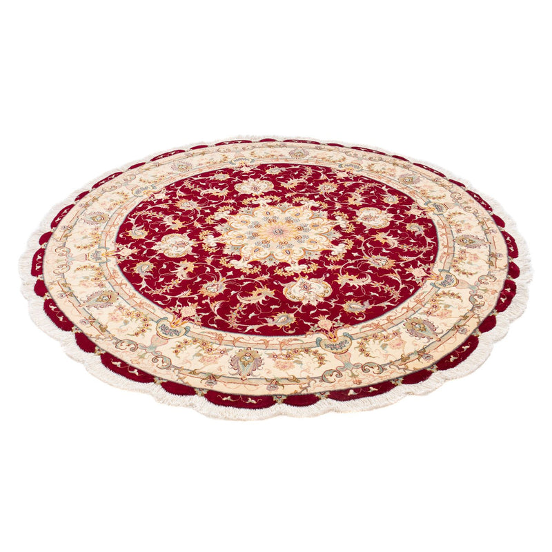Perser Rug - Tabriz - Royal round  - 150 x 150 cm - dark red