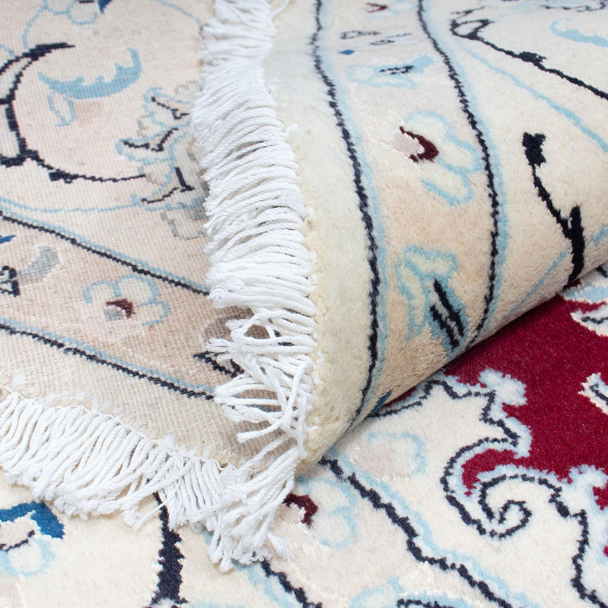 Perser Rug - Nain round  - 246 x 246 cm - dark red