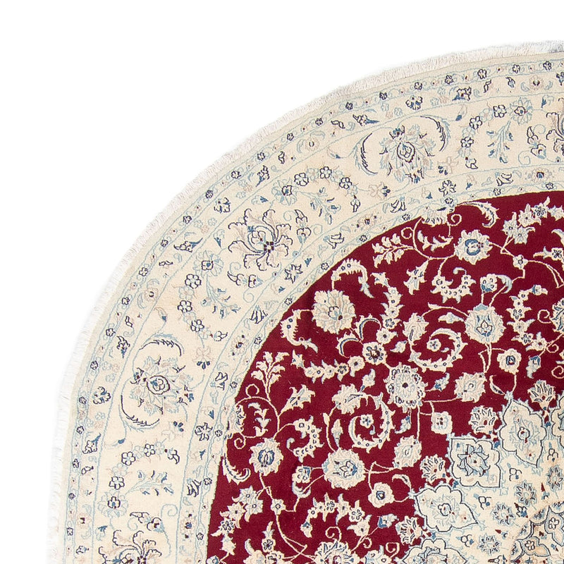 Perser Rug - Nain round  - 302 x 302 cm - dark red