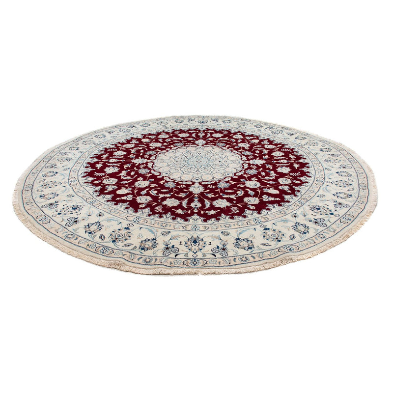 Perser Rug - Nain round  - 297 x 297 cm - dark red