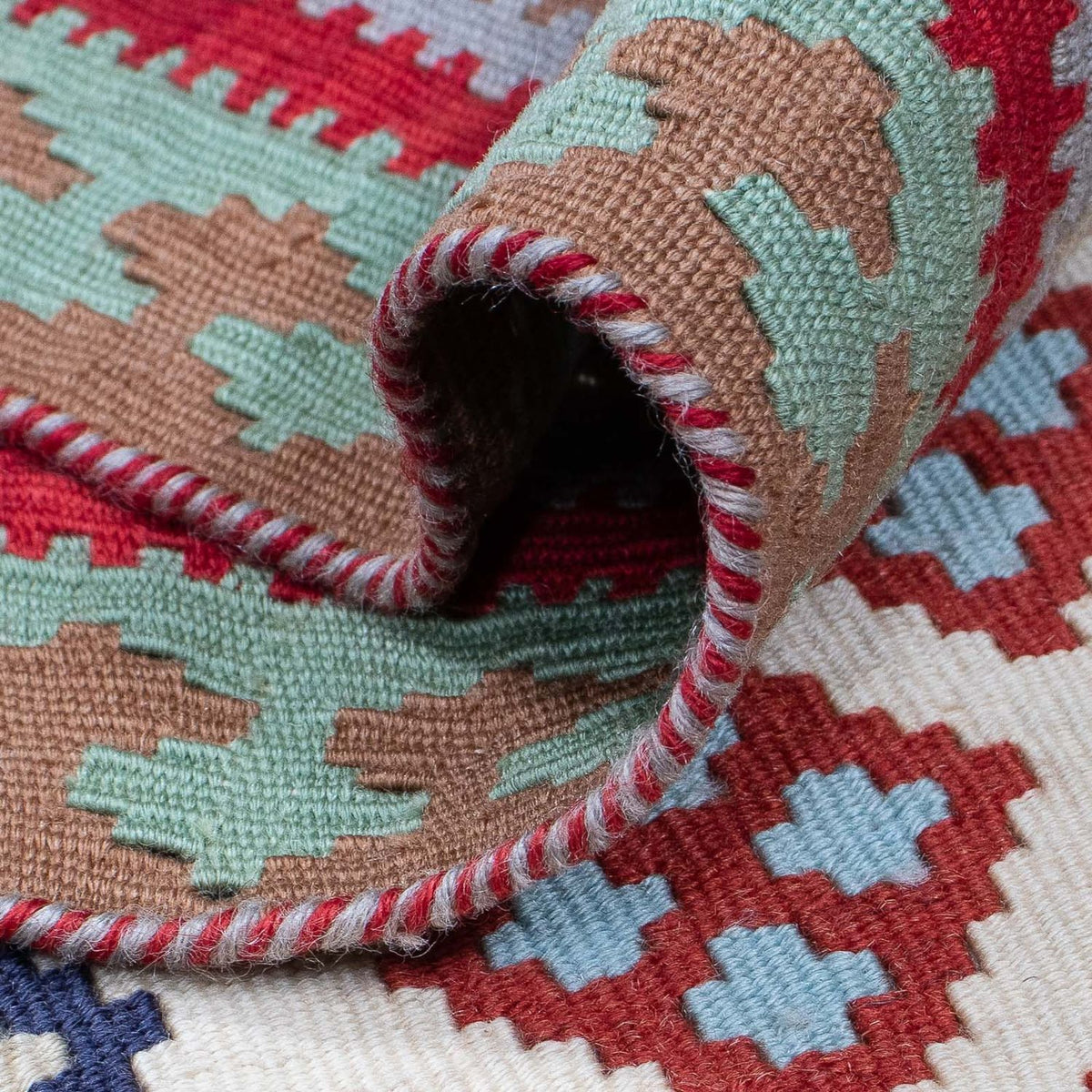 Runner Kelim Rug - Oriental - 385 x 96 cm - multicolored