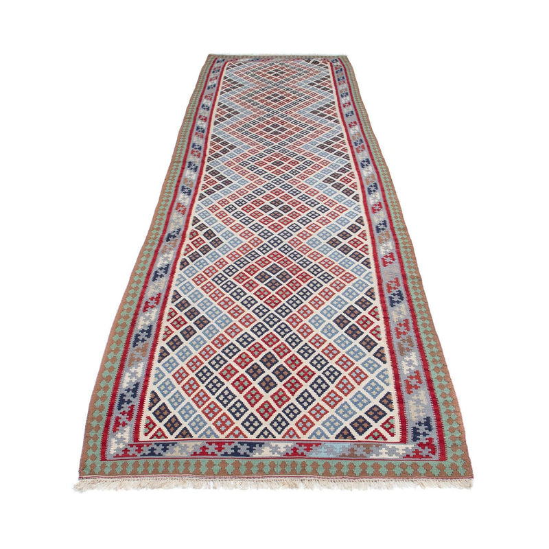 Runner Kelim Rug - Oriental - 385 x 96 cm - multicolored