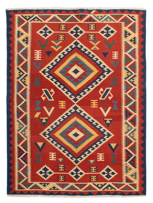 Kelim Rug - Oriental - 217 x 160 cm - dark red