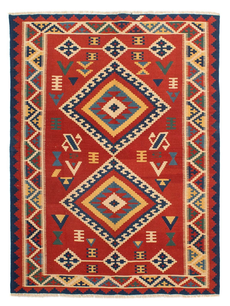 Kelim Rug - Oriental - 217 x 160 cm - dark red